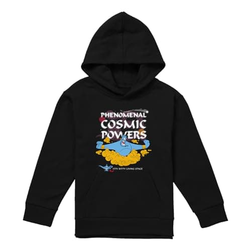 Image of Cotton Soul Disney Aladdin The Genie Has Phenomenal Cosmic Powers Youth Kids Boy/Girls Pull-Over Hoodie, Athletic Heather, 5-6 Years