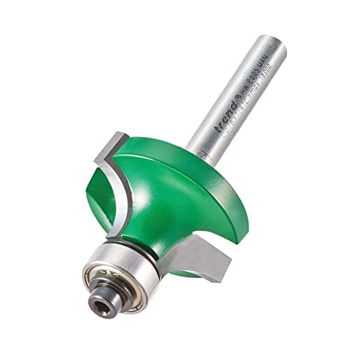 Image of Trend CraftPro Bearing Guided Round Over Router Cutter, 1/4 Inch Shank, 9.5mm Radius, 15.9mm Cut Length, Includes Multiple Bearings, Tungsten Carbide Tipped, C078X1/4TC
