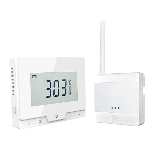 Image of ECOBAY Programmable Wireless Thermostat with Receiver, for Boilers, Electric & Water Underfloor Heating