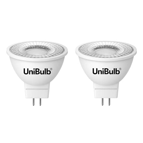 Image of Unibulb GU5.3 MR16 3.4W Energy Efficient LED Spotlight Light Bulb, 345 Lumens, 3000K Warm White, 35W Equivalent, 15,000hr Life, Non-Dimmable, Pack of 2