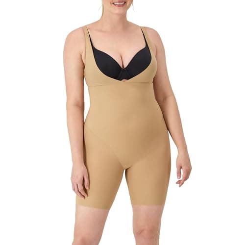 Image of Maidenform Women's Take Inches Off - Unitard Bodysuit, Beige (Body Blush), S