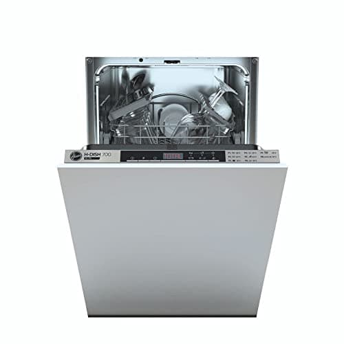 Image of Hoover HDIH 2T1047-80 Slimline Integrated Dishwasher, 10 Place Settings, Silver Trim