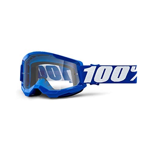 Image of 100 Percent Strata II Clear Goggle - Royal Blue/Clear Lens / 100% Eyewear Wear Eye Protection Enduro MTB Mountain Downhill Trail Dirt Jump Cycling Cycle Bike Motocross MX Moto Ski Unisex Adult Sun