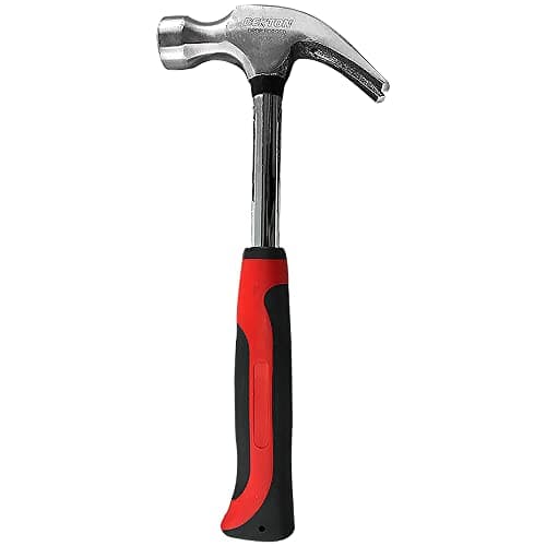 Image of Dekton 8oz Carbon Steel Claw Hammer-heavy-duty Construction| Anti-slip Grip Handle| Precision Balanced| Ideal For Carpentry, Construction| Durable And Reliable| Rust-resistant| Essential Tool For Use