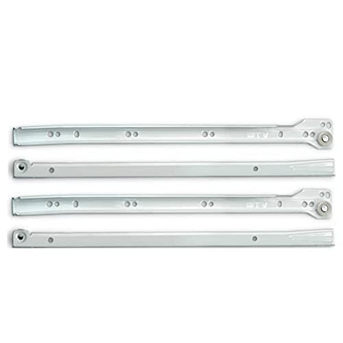 Image of Undermount Drawer Runner Sets for Drawers 250mm-500mm Deep White Metal (400mm)