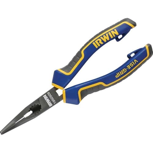 Image of IRWIN Visegrip 1950509 6-3/4-Inch Bent Nose Pliers - Blue/Yellow