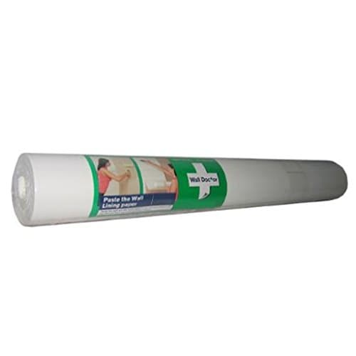 Image of Superfresco Wall Doctor Paste the wall Paintable Lining Paper Wallpaper | Paste the Paper | White Plain | Paintable