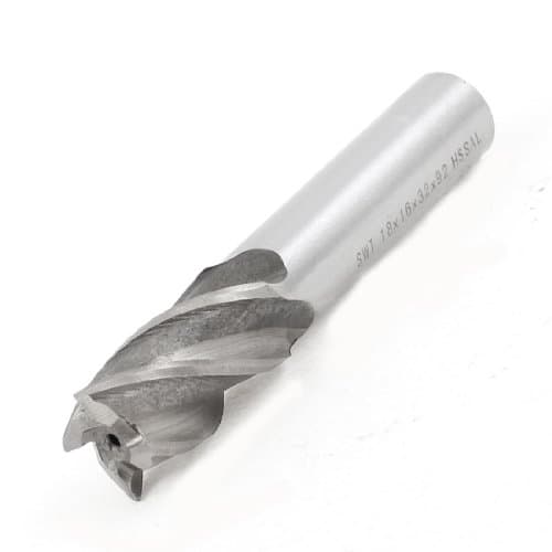 Image of sourcingmap 18mmx16mmx92mm 4 Flutes HSS-AL End Mill Milling Cutter Tool Straight Shank