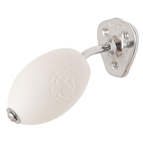 Image of Wall Mounted Rotating French Soap Holder - Chrome Finish - with Savon de Marseille Donkey Milk Soap 270g