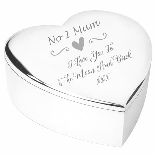 Image of Chris Bag Of Goodies NO 1 MUM I LOVE YOU TO THE MOON & BACK Silver finish TRINKET BOX Gift Presents Ideas for my Mum Birthday Christmas Mothers Day Xmas Present Gifts from son daughter
