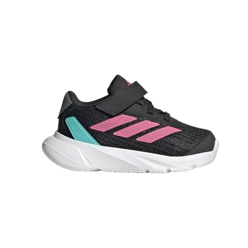 Image of Adidas Duramo SL Unisex Stretch Lace Sneaker, Core Black/Pink Fusion/White, 10.0 cm