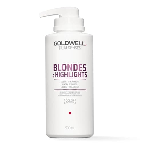 Image of Goldwell Dualsenses Blondes & Highlights Anti-Yellow 60sec Treatment Mask, For Blonde & Highlighted Hair, Regenerates Instantly, 500ml