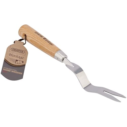 Image of Draper Heritage 99027 Stainless Steel Hand Weeder with Ash Handle