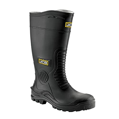 Image of JCB - Wellington Boots Mens - Steel Toe Cap Boots - Black Shoes - Waterproof Shoes Men - Boots for Men - Wide Fit - Size 8UK, 42EU