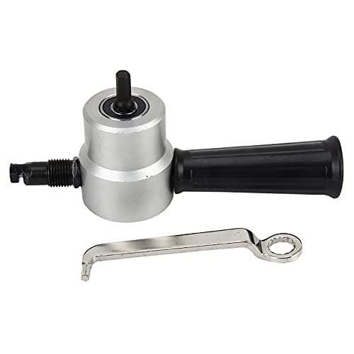 Image of ANCLLO Double Head Sheet Metal Nibbler Cutter 360 Degree Adjustable Power Drill Nibbler Cutting Tools Kit
