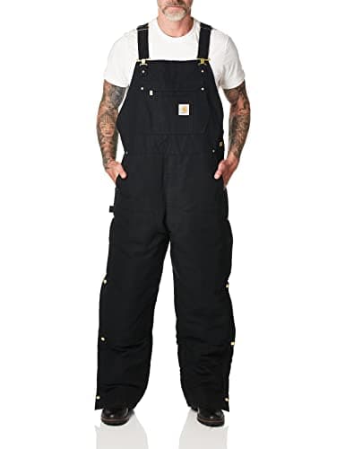 Image of Carhartt Men's Loose Fit Firm Duck Insulated Bib Overall, Black, X-Large