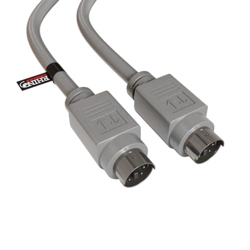 Image of rhinocables PS/2 Male to Male Data Cable Lead 6 Pin Mini Din Shielded Moulded PS2 Video Audio Keyboard '3m'