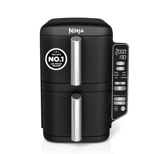 Image of Ninja Double Stack Air Fryer, Vertical Double Drawer, Air Fryer with 4 Cooking Levels, 2 Drawers and 2 Racks, Space Saving Design, 7.6L Capacity, 6 Cooking Functions, 6 Servings