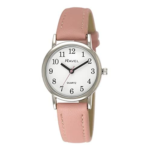 Image of Ravel - Women's Pastel Coloured Everyday Watch (36mm case) - Analogue Quartz - R0137.05.1 - Pink/Silver Tone