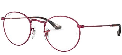 Image of Ray-Ban Unisex Round Metal Reading Glasses, Red, 50