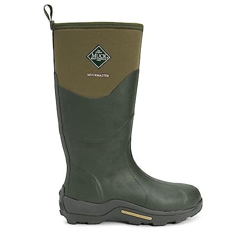 Image of Muck Boots Unisex Muckmaster Hi Pull On Waterproof Wellington Boot, Green, 10