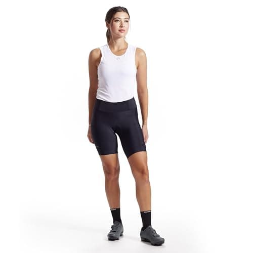 Image of PEARL IZUMI Women's 8" Expedition Shorts, Moisture-Wicking with Reflective Fabric, Black, XL