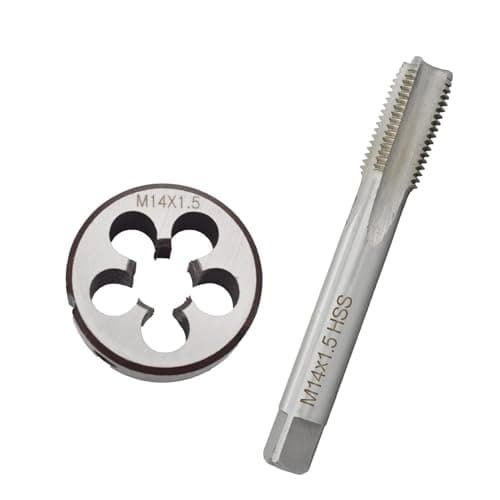 Image of M14 x 1.5 Metric Thread Tap and Die Set, Wookiwuki Standard High-speed Steel Machine Tap Die Set M14 x 1.5mm Right Hand
