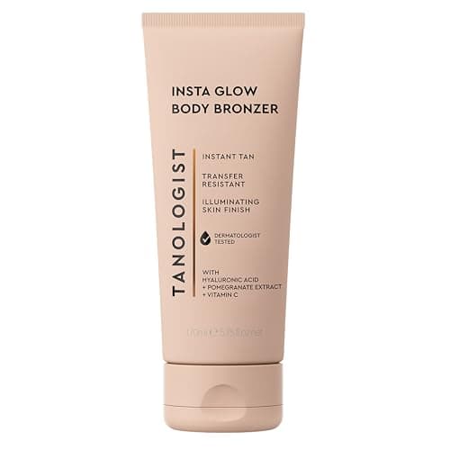 Image of Tanologist Insta Glow Illuminating Instant Body Bronzer, Dermatologist Tested, Buildable Bronze Glow, Light Reflecting Particles, Transfer Proof & Water Resistant, Flawless Finish, 170ml