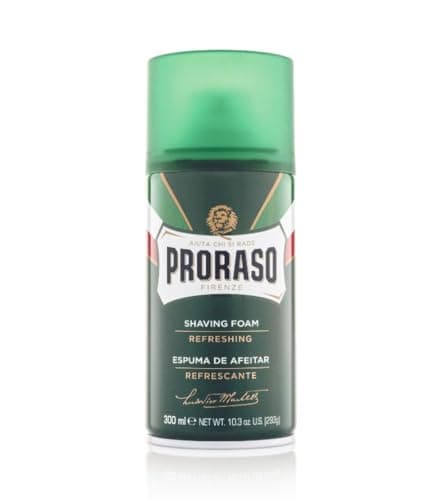Image of Proraso Shaving Foam, 300ml, Refreshing and Toning Shaving Foam with Eucalyptus Oil and Menthol, Made in Italy, Green
