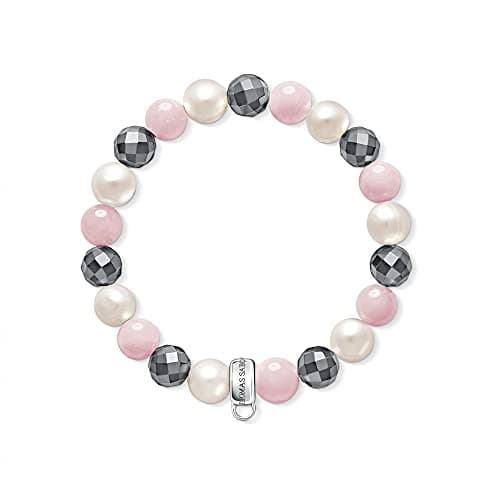 Image of Thomas Sabo Charm Bracelet Pink, White, Gray 925 Sterling Silver X0188-581-7-S