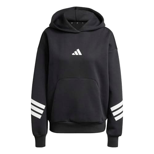 Image of adidas Women's FUTURE ICONS THREE STRIPES HOODIE, black, S