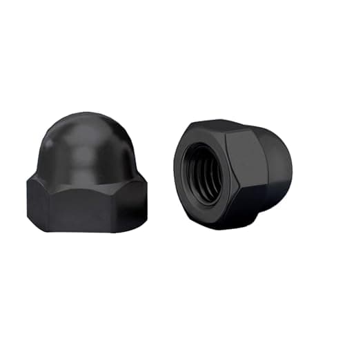 Image of QANCEN 10 Pcs M6 Dome Cap Nuts, Acorn Thread Hex Caps, 304 Stainless Steel DIN 1587 Blackened Finish Hex Lock Nuts for Bicycles,Screws,Furniture,Bolts