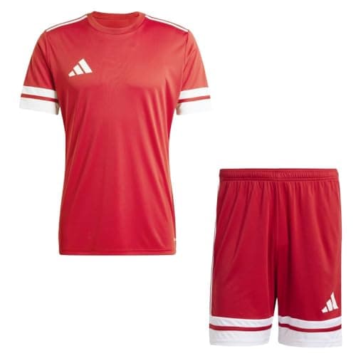 Image of Addias Men's Jersey Set Red White Squadra 25 Gr/M - Sportswear Set