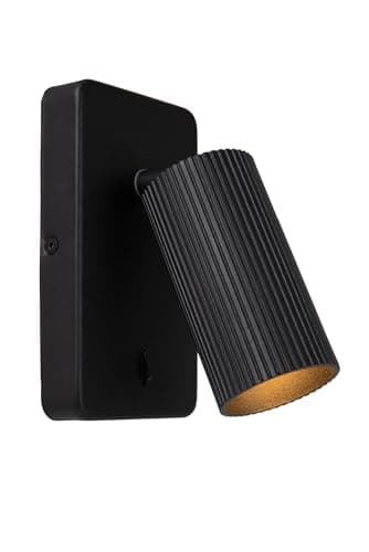 Image of LUCIDE Clubs - Bedside lamp/Wall Light - 1xGU10 - Black