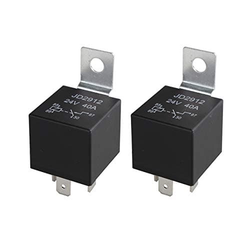 Image of Futheda 2Pcs Car Relay 4 Pin 24V 40A SPST JD2912 Auto Switches & Starters Compatible with Automotive Truck Van Vehicle Motorcycle Boat