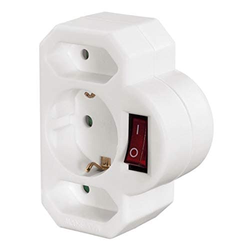 Image of Hama 00108846 Type F (Schuko) Universal White Power Plug Adapter - Power Plug Adapters