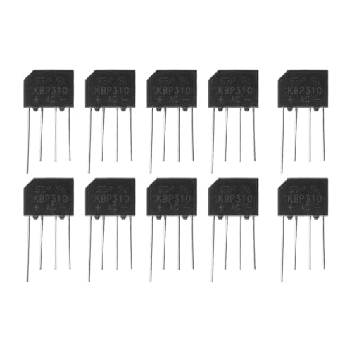 Image of Gurtt 10pcs KBP310 Bridge Rectifier Diode Single Phase, 1000 V/3A,Full Wave 3 Amp 1000Volt Electronic Silicon Diodes,4Pins
