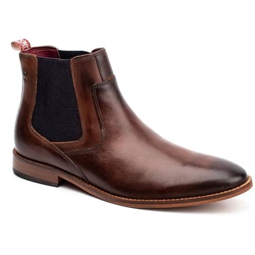 Image of Base London Scout Leather Men's Burnt Brown Boots - UK 10