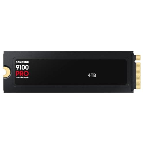 Image of Samsung Memory MZ-VAP4T0CW 9100 PRO 4TB Internal SSD with Heat Sink, PCIe 5.0 x4, NVMe 2.0, SSD Designed for Pros & Gamers, Compatible with PC & Playstation 5, 5 Year Limited Warranty (UK Version)