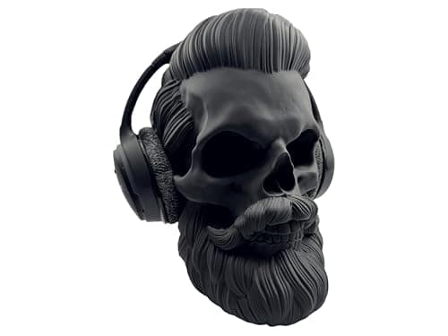 Image of Skull Headphone Stand Headset Stand Headphone Holder (Matt Black)