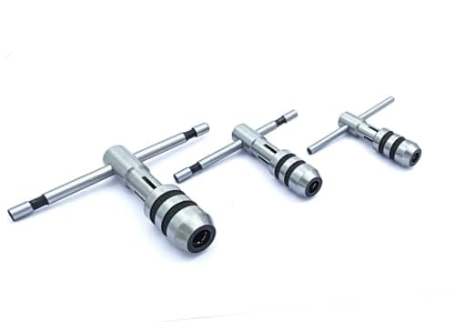 Image of T-Handle TAP Wrench Set of 3 PCS Solid Collet Jaws for Tapping & REAMING