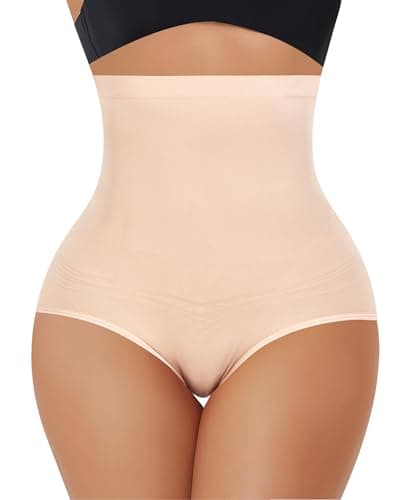 Image of YARRCO Seamless Tummy Control Knickers for Women High Waist Shapewear Shaping Panties Slimming Underwear Butt Lifter Body Shaper Pant Invisible (Beige-Seamless,XL)