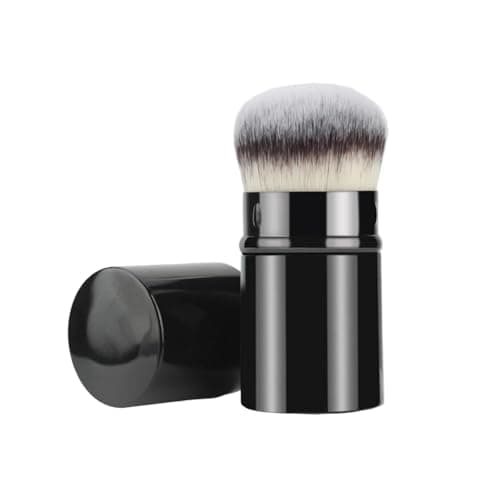 Image of Retractable Airbrush – Travel Makeup Brush, suitable for liquid, cream, and powder cosmetics, lightweight aluminum handle, portable face brush