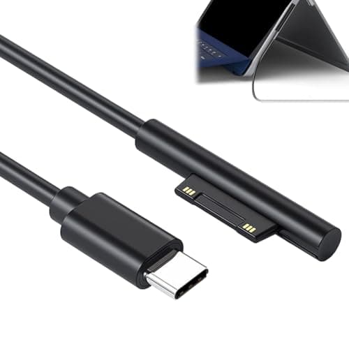 Image of 65W 1.8m Surface Connect to USB C Charging Cable Compatible with Microsoft Surface Pro 7/6/5/4/3, Surface Laptop 1/2/3, Surface Go 1/2, Works with 45W 15V3A TYPE-C Charger (not included)