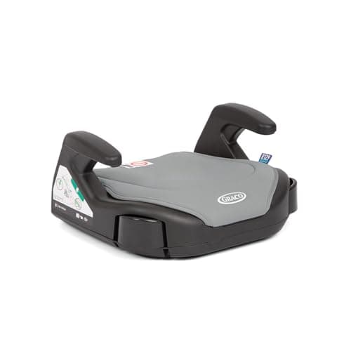 Image of Graco Booster Basic R129 Backless Booster Car Seat, Lightweight at only 1.4kg, Suitable from Approx. 7 to 12 Years (135-150cm), Opal Sky Fashion