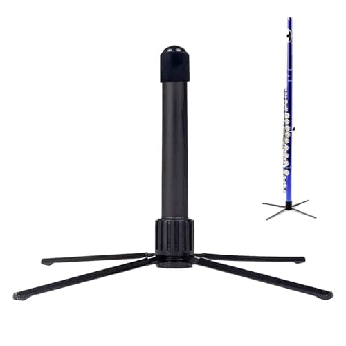 Image of JDCMEI Portable Folding Flute Stand, Four Legged Folding Flute Stand for Clarinet, Oboe