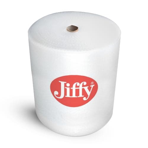 Image of Jiffy Bubble Wrap Roll - Small Air Bubbles for Packaging Moving House & Packing Storage Boxes - 750mm x 75 metres x 1