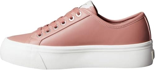 Image of Calvin Klein Women's Vulc FLATF LACE UP LTH YW0YW01932 Low Top, Pink (Blush/Marshmellow), 6