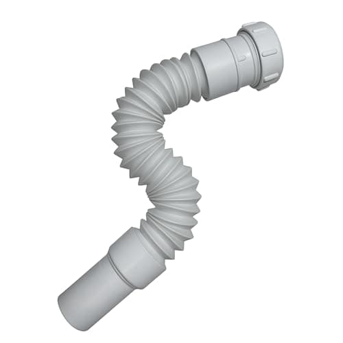 Image of Hulthor 32mm Flexible Waste Pipe Connector – Compression x Plain Spigot Fitting for 1¼" Trap, Universal Waste Pipe Adapter for Sinks & Basins