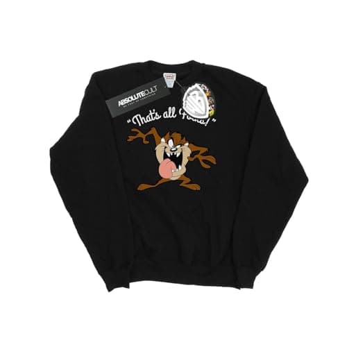 Image of LOONEY TUNES Men's Taz That's All Folks Sweatshirt XXX-Large Black